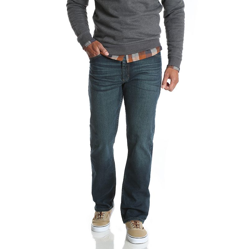 Men's Wrangler Regular-Fit Advanced Comfort Jeans, Size: 40X30, Blackened Blue