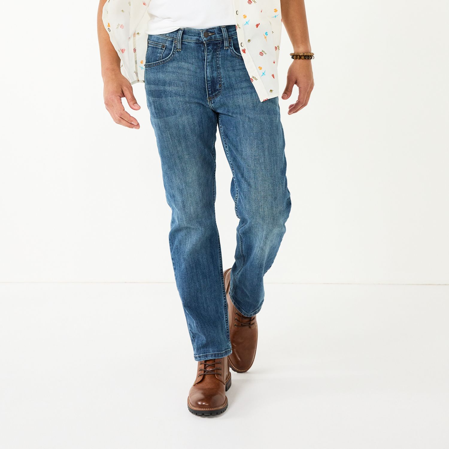 Wrangler Men's Jeans Action Comfort Regular Fit, Regular Straight Fit, Regular Leg, Balancing Act, 36W / 32L