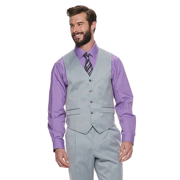 Sentimenteel wandelen Hoop van Men's Steve Harvey Fitted Stretch Suit Vest