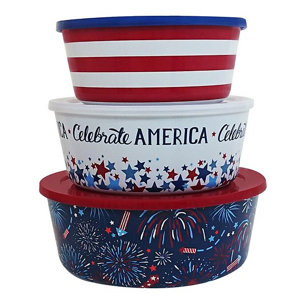 Celebrate Americana Together 3Pc Nesting Container Set w/ Lids 