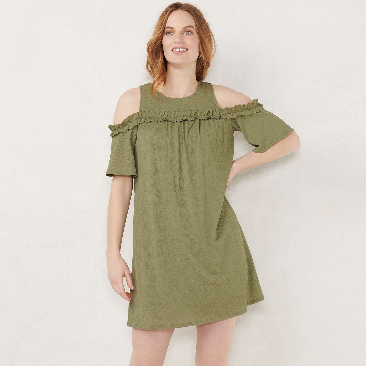 lauren conrad cold shoulder dress