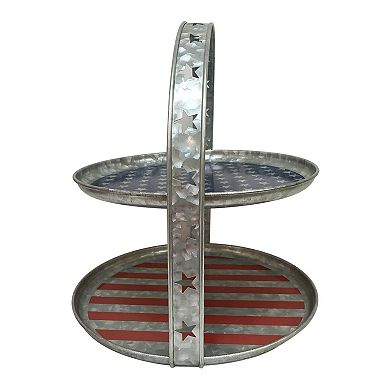 Celebrate Together™ Americana 2-Tier Galvanized Serving Tray