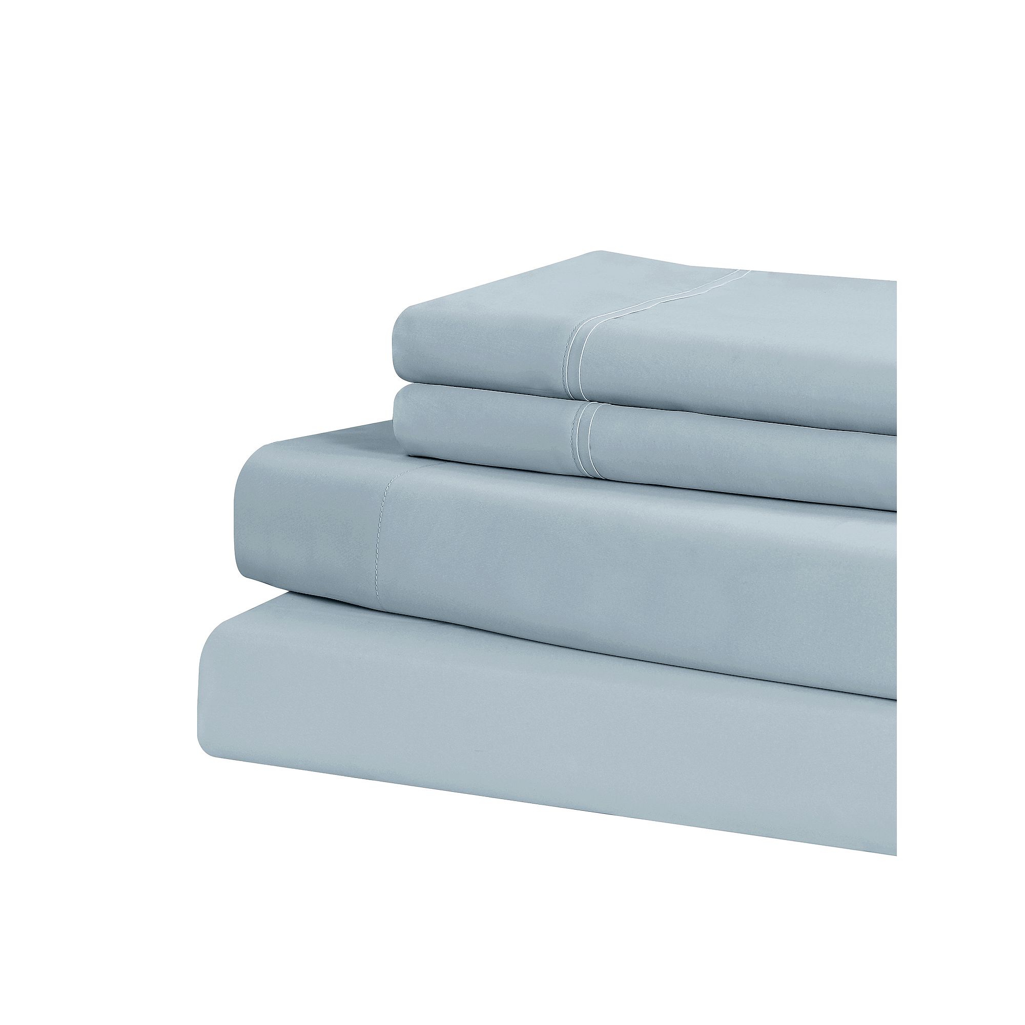 Swift Home Microfiber Solid Sheet Set, Blue Fog