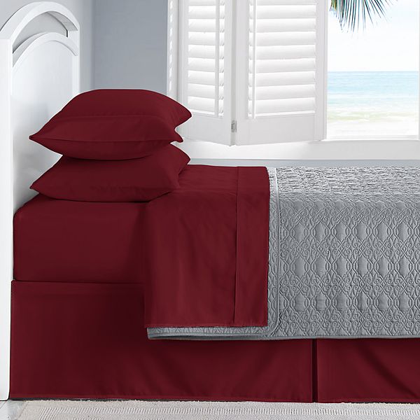 Swift Home Microfiber Solid Sheet Set - Burgundy (QUEEN SET)