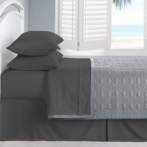 Swift Home Microfiber Solid Sheet Set - Gray (QUEEN SET)