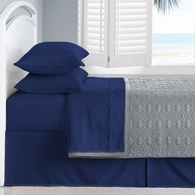 Swift Home Microfiber Solid Sheet Set, Blue, TWINXL SET