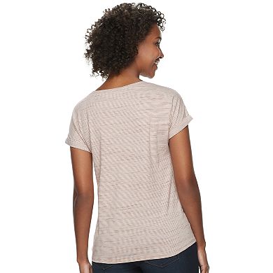 Women's Sonoma Goods For Life® Short Sleeve Dolman with Side Tie & Roll Cuff