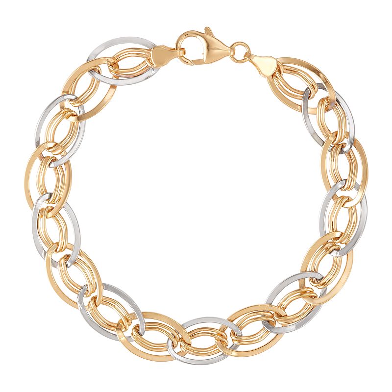 61781497 10K Gold 8.5 Fancy Link Bracelet, Womens, Multicol sku 61781497