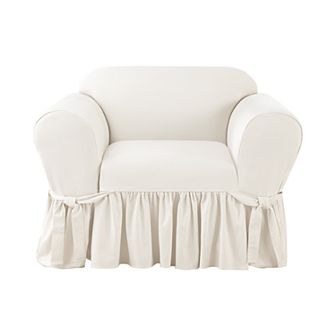 Sure Fit Essential Twill Scotchgard Relaxed Fit Box Seat Chair Slipcover