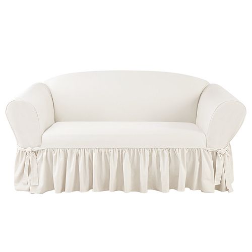Sure Fit Essential Twill Scotchgard Relaxed Fit Box Seat Sofa