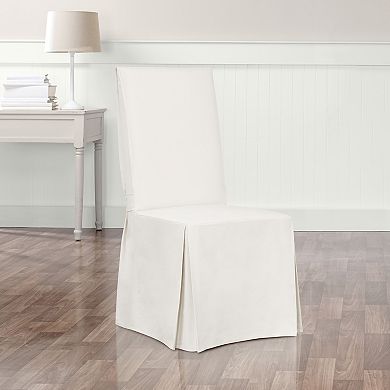 Sure Fit Essential Twill Scotchgard Relaxed Fit Box Seat Dining Chair Slipcover