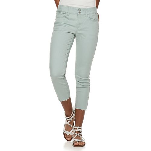Juniors' SO® Cut Hem Crop Jeans