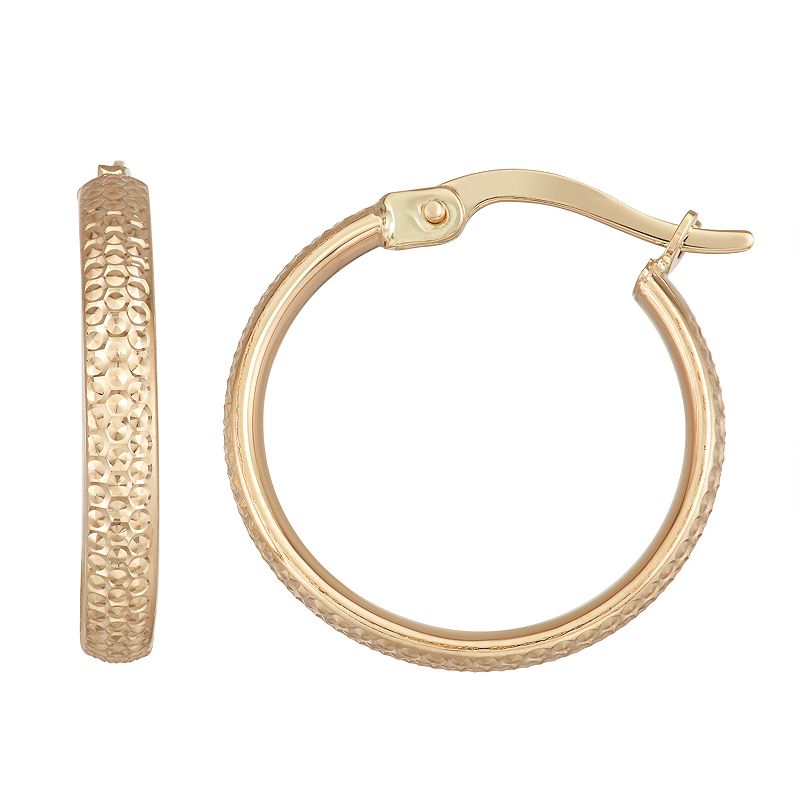 27857394 Forever 14K Gold Diamond-Cut Hoop Earrings, Womens sku 27857394