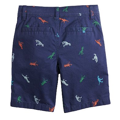  Boys 4-12 Sonoma Goods For Life® Dinosaur Print Flat Front Shorts In Regular, Slim & Husky