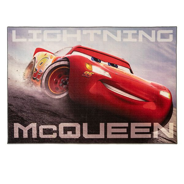 Disney Pixar Cars Lightning Mcqueen Area Rug 4 6 X 6 6
