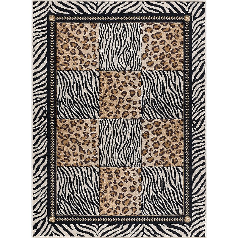 KHL Rugs Macie Animal Area Rug, Multicolor, 8Ft Rnd