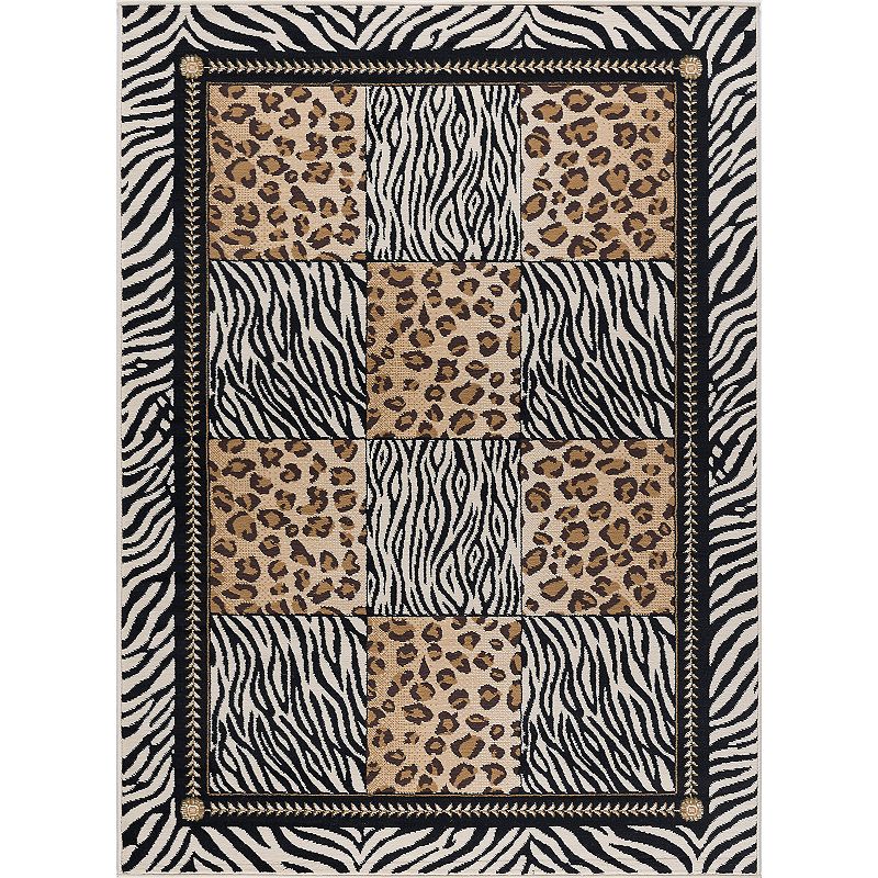 KHL Rugs Macie Animal Area Rug, Multicolor, 8Ft Rnd