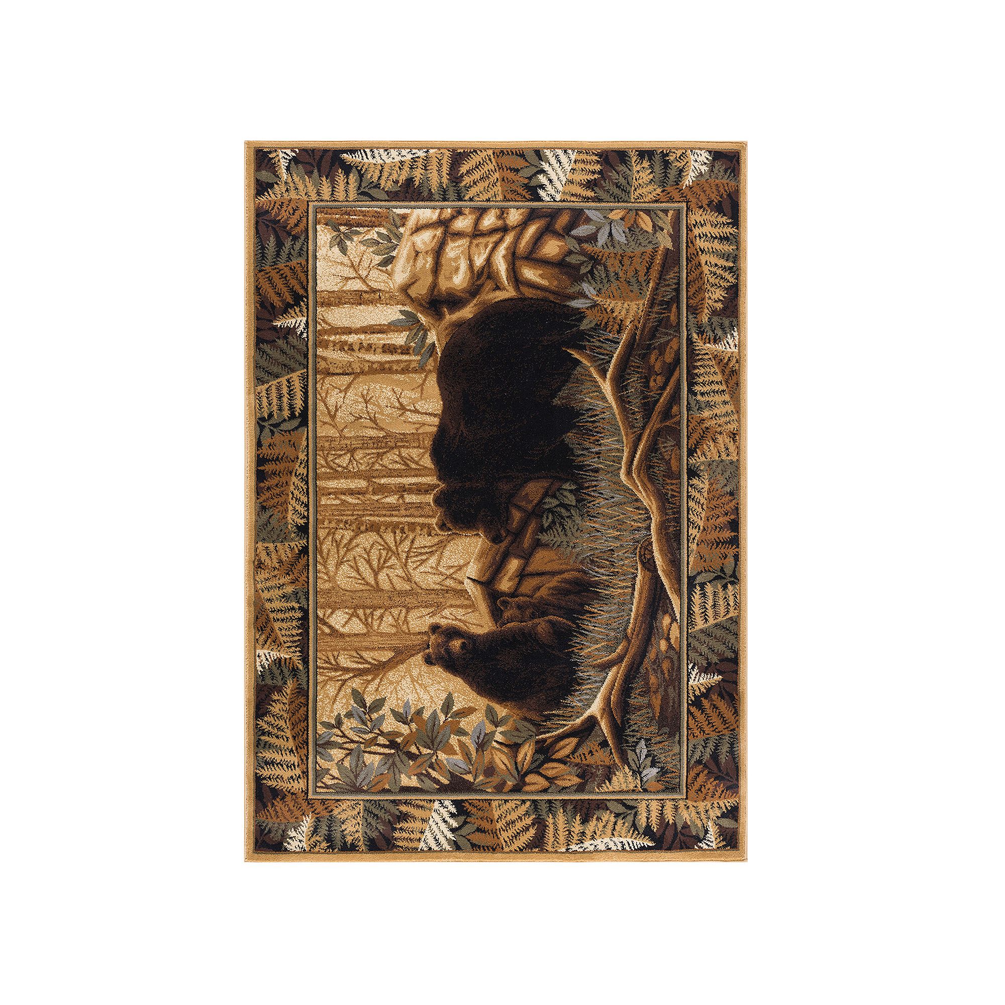 KHL Rugs Fern Bear Lodge Area Rug, Beige