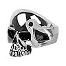 Men's Black Oxidized Skull Ring