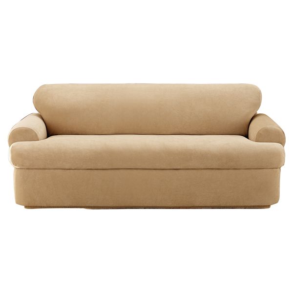 3 Piece T Cushion Sofa Slipcover, Slipcovers For Sofa With 3 Cushions