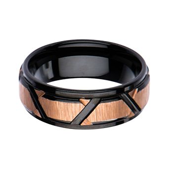 DANTE Men's Patterned Design Polished Ring