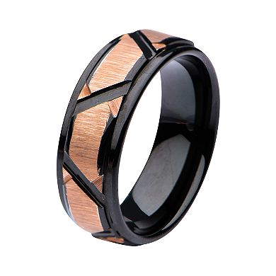 DANTE Men's Patterned Design Polished Ring