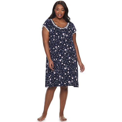 Plus Size Croft & Barrow® Scoopneck Printed Nightgown