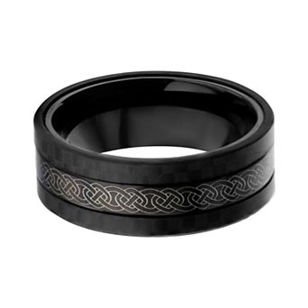 Men's DANTE Celtic Design Solid Carbon Fiber Ring