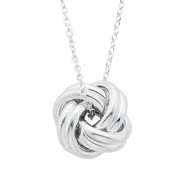 Knot necklace deals silver