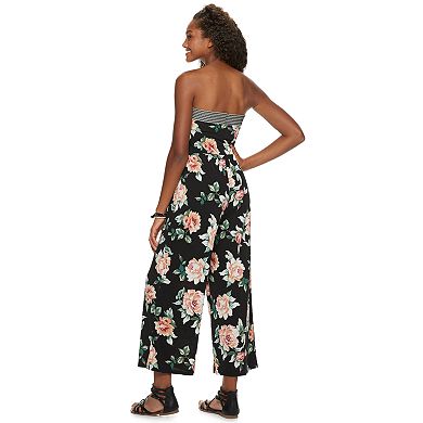 Juniors' Trixxi Strapless Floral Jumpsuit