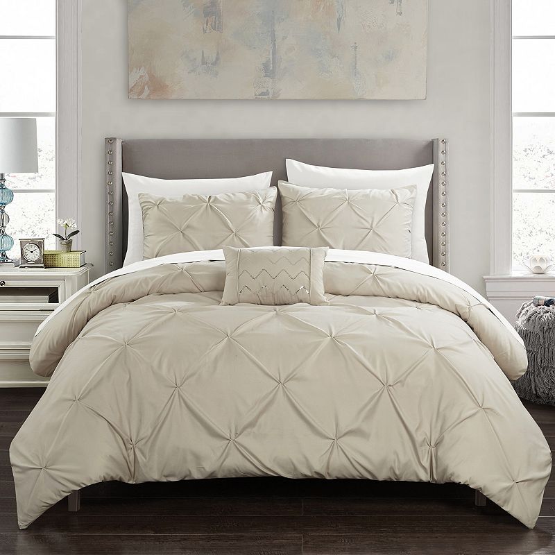 46082833 Chic Home Daya Duvet Cover Set, Multicolor, Queen sku 46082833