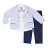 Baby Boy Little Lad 4 Piece Jacket, Shirt, Pants & Bow Tie Set