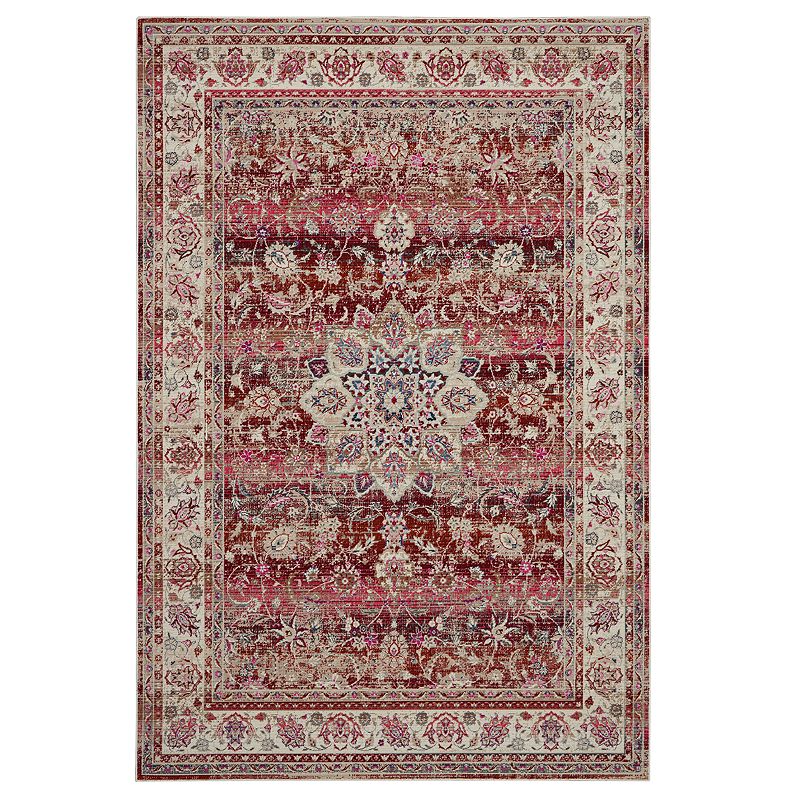 Nourison Vintage Kashan Oushak Rug, Red, 8X10 Ft