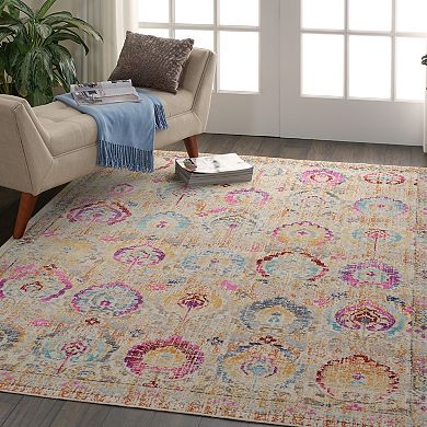 Nourison Kashan Distressed Bohemian Rug