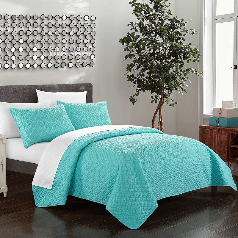 27857623 Chic Home Amandla Quilt Set, Blue, King sku 27857623