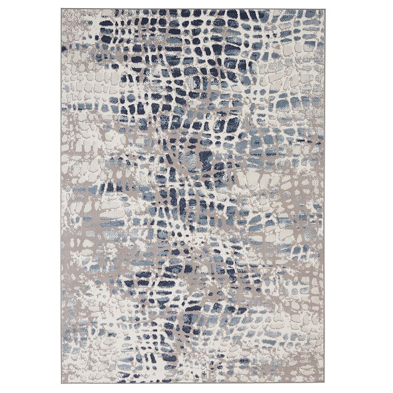 Nourison Urban Decor Slate Unique Rug, White, 8X10 Ft