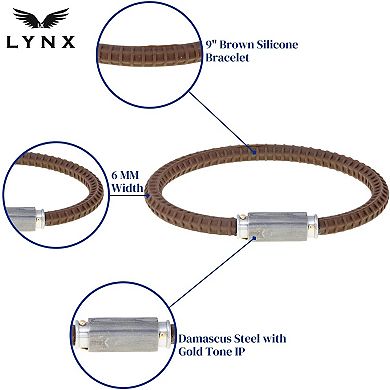 Men's LYNX Ion-Plated & Silicone Bracelet