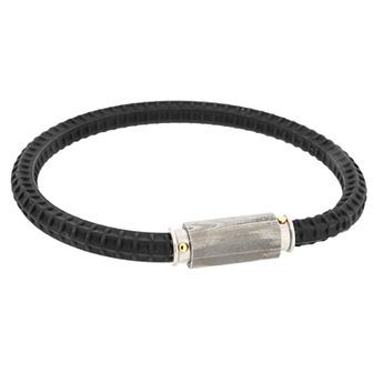 Men's LYNX Ion-Plated & Silicone Bracelet