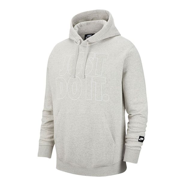 Nike Just Do It block logo hoodie in grey