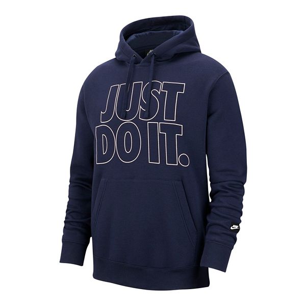 Nike Just Do It block logo hoodie in grey
