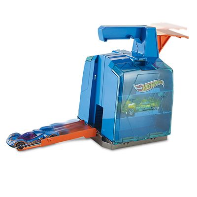 Hot wheels track builder display launcher online