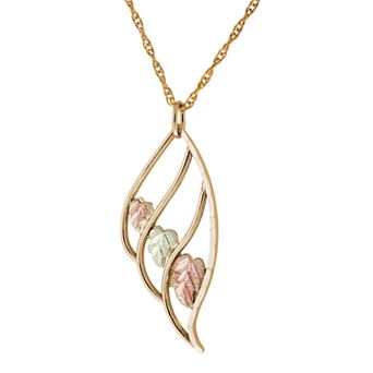 Black Hills Gold Tri-Tone Wing Pendant