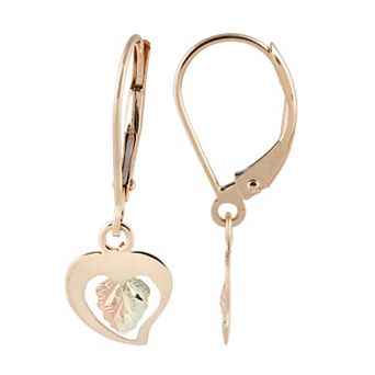 Black Hills Gold Heart Earrings