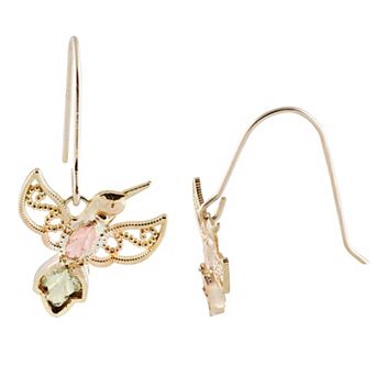 Black Hills Gold Hummingbird Earrings