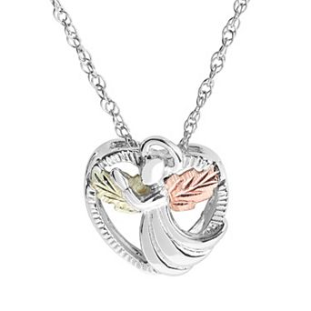 Black Hills Gold Angel Pendant in Sterling Silver