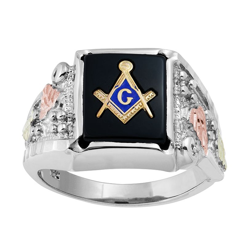 UPC 751307269095 product image for Black Hills Gold Men's Masonic Ring in Sterling Silver, Size: 9 | upcitemdb.com