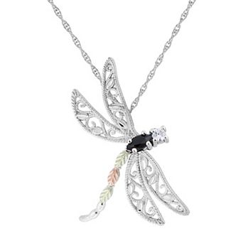 Black Hills Dragonfly Pendant in Sterling Silver