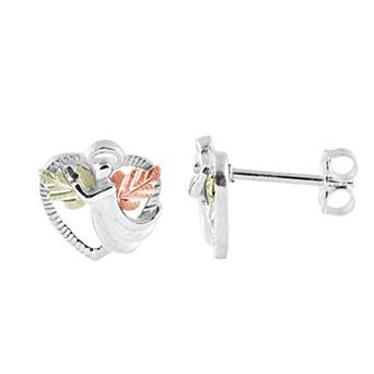 Black Hills Gold Angel Heart Stud Earrings