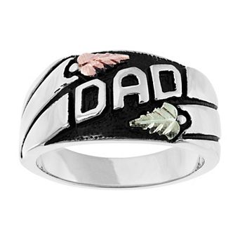 Black Hills Gold Men's Dad Ring in Sterling Silver