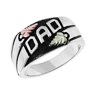 Black Hills Gold Men's Dad Ring in Sterling Silver